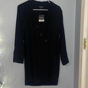 TOPSHOP black mini wrap dress